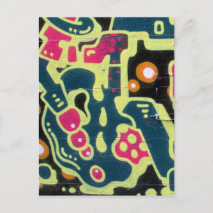 retro brick art briefkaart