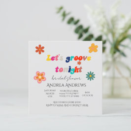 Retro Bridal Shower-uitnodiging Kaart