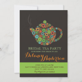 Retro  Bridal Tea Party Uitnodigingen