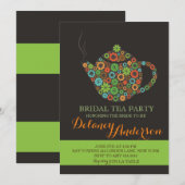 Retro  Bridal Tea Party Uitnodigingen (Voorkant / Achterkant)