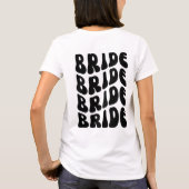 Retro Bride Bachelorette Tshirt BACK ONTWERP (Achterkant)