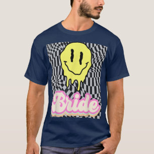 Retro bride  bridal cool boho hippie weddin t-shirt