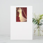 Retro Bride Briefpapier (Staand voorkant)