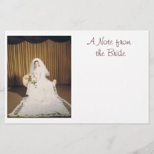 Retro Bride Note Paper Briefpapier