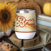 Retro Bride Typography Summer Rainbow Wedding