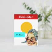 Retro Briefkaart Business Lady Appointherinnering  (Staand voorkant)