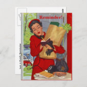 Retro Briefkaart Business Lady Appointherinnering (Voorkant / Achterkant)