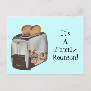 Retro Briefkaart Family Reunion Reflection Toaster