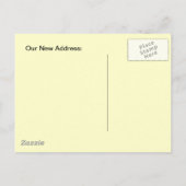 Retro Briefkaart  paar kondigt aan dat we verhuisd (Achterkant)