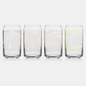 Retro Briefkaarten 4-set Blikvorm Glas (Achterkant)