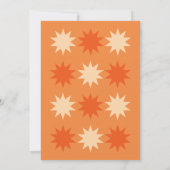 Retro Bright & Bold Summer Wedding Kaart (Achterkant)