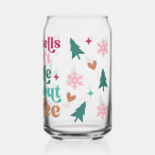 Retro Bright Christmas Iced Coffee Blikvorm Glas (Achterkant)