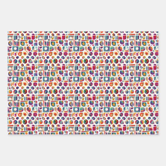 Retro Bright - Herfst, Winter Bright subtiel Abstr Inpakpapier Vel (Voorkant 2)