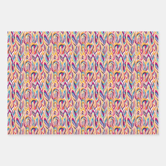 Retro Bright - Herfst, Winter Bright subtiel Abstr Inpakpapier Vel (Voorkant)