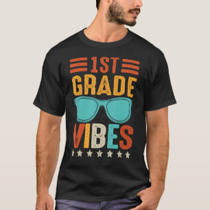Retro bril 1e klas vibes terug naar school t-shirt