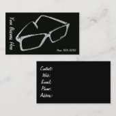 Retro brillen Visitekaartje (Voorkant / Achterkant)