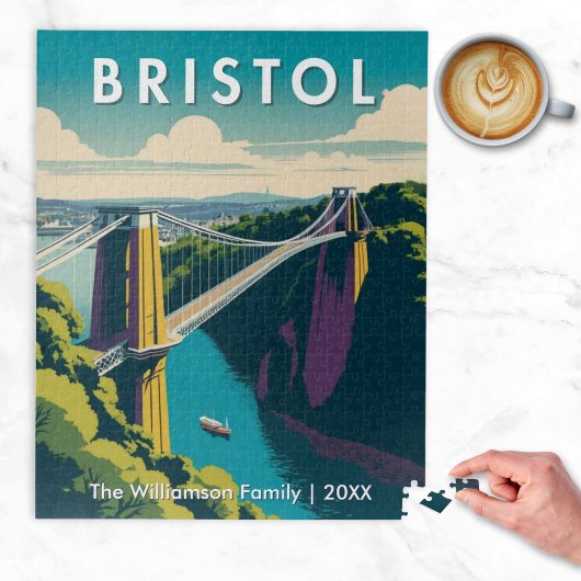 Retro Bristol Clifton Suspension Bridge Legpuzzel