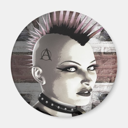 Retro Britse Punk Mode Magneten (Voorkant)