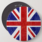 Retro Britse vlag Ronde Button 6,0 Cm (Voorkant /achterkant)