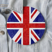 Retro Britse vlag Ronde Button 6,0 Cm (In situ)
