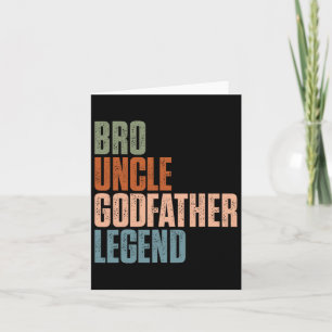 Retro Bro Oom Godfather Legende Grappig Ooms Geloo Kaart