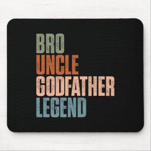 Retro Bro Oom Godfather Legende Grappig Ooms Geloo Muismat