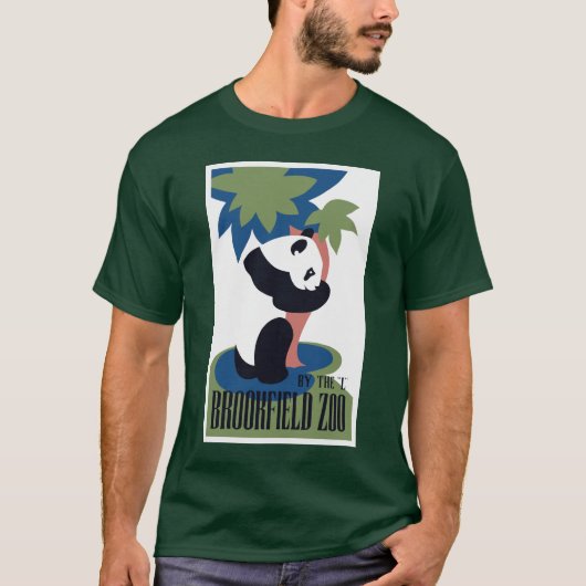 Retro Brookfield Zoo panda T-shirt (Voorkant)