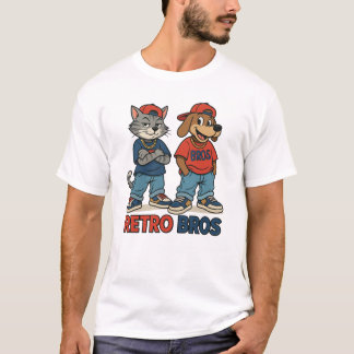 Retro Bros – Heren T-shirt in cartoonstijl uit de