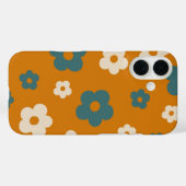 Retro Brown Bloemen Preppy Hippie Chic Gift voor h Case-Mate iPhone Case (Achterkant (horizontaal))