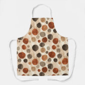 Retro Brown Dot Pattern All-Over Print Apron Schort (Voorkant)