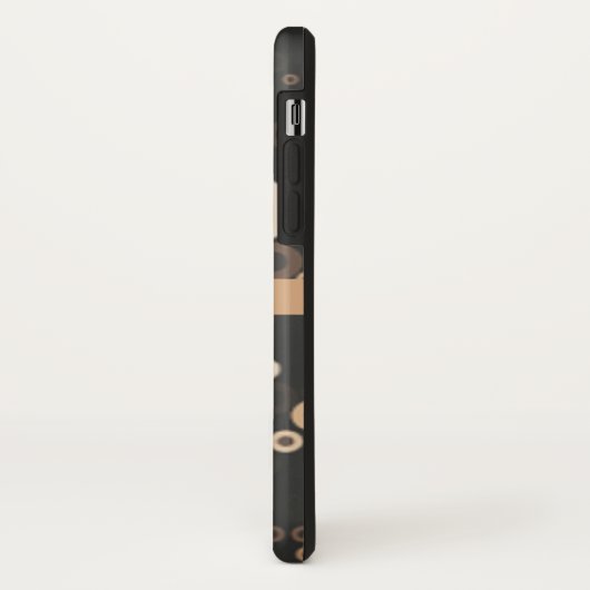 Retro Brown en Beige Circle Patroon Case-Mate iPhone Case (Achterkant/links)