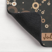 Retro Brown en Beige Circle Patroon Muismat (Hoek)