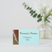 Retro Brown en Blue Visitekaartje (Staand voorkant)