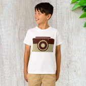 Retro Brown en Goud Antiek Radio T-shirt