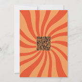 Rétro Brown et orange avec Faire-part de mariage Q (Dos)