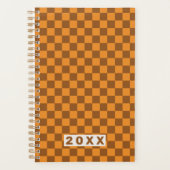 Retro Brown Orange Checkerboard 2026 (Devant)