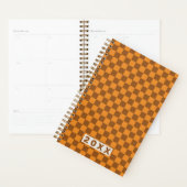 Retro Brown Orange Checkerboard 2026 Planner (Display)