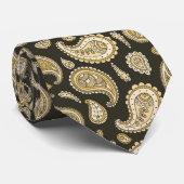 Retro Brown Paisley Pattern. Stropdas (Opgerold)