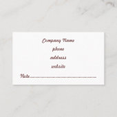 Retro Brown Pattern Visitekaartje (Achterkant)