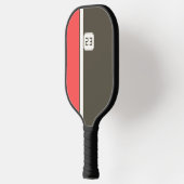 Retro Brown Red Racing Vertical Stripes Pickleball Paddle (Links)