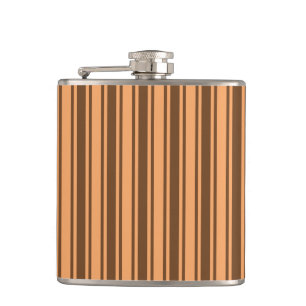 Retro brown snoep stripes uit de jaren zeventig heupfles