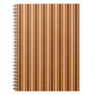 Retro brown snoep stripes uit de jaren zeventig notitieboek