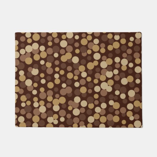 Retro Brown Stippen Doormat Rug Gift Deurmat (Voorkant)