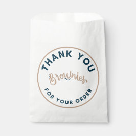 Retro Brownies bedankt voor uw bestelling Bedankzakje