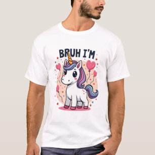 Retro Bruh Ik ben 8 Eenhoorn Verjaardagsfeestje Sc T-shirt