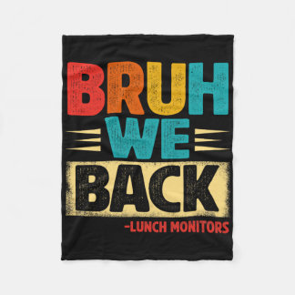 Retro Bruh We zijn terug Lunch Monitors Grappig Te Fleece Deken