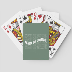 Retro Bruid Bruidsmeisje Pokerkaarten