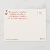 Retro bruid en bruidegom vogels Dank u Briefkaart (Achterkant)