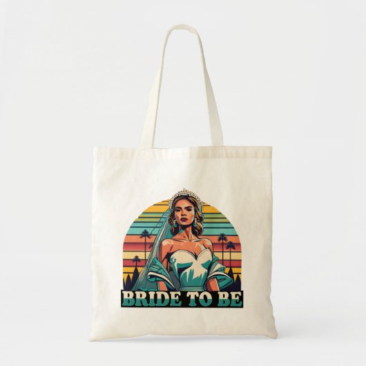 Retro Bruid in spe Tote Bag (Voorkant)