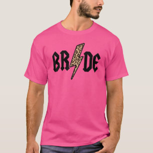 Retro Bruid Rock N Roll Bruiloft Bachelorette Fees T-shirt